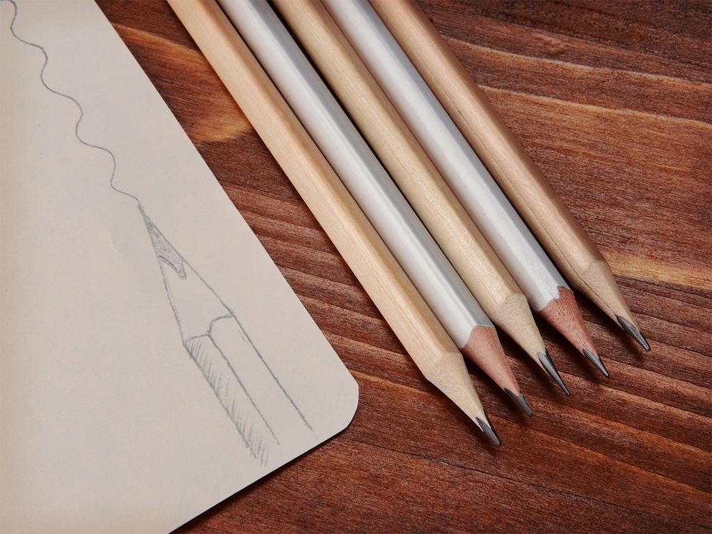 Трехгранный карандаш Графит 3D