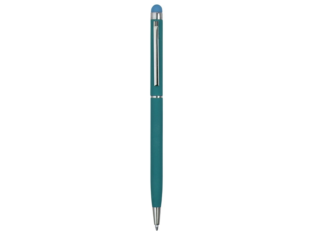 Ручка-стилус шариковая "Jucy Soft" с покрытием soft touch, бирюзовый