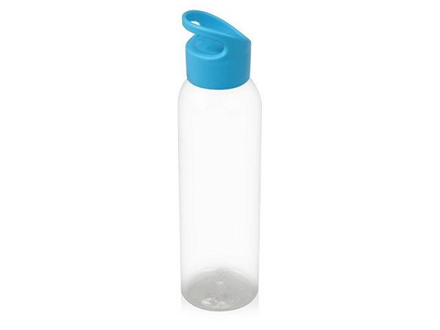 Бутылка для воды "Plain 2" 630 мл, прозрачный/голубой