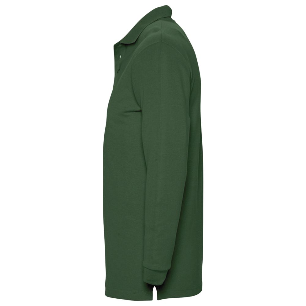 Рубашка поло мужская с длинным рукавом Winter II 210 ярко-зеленая