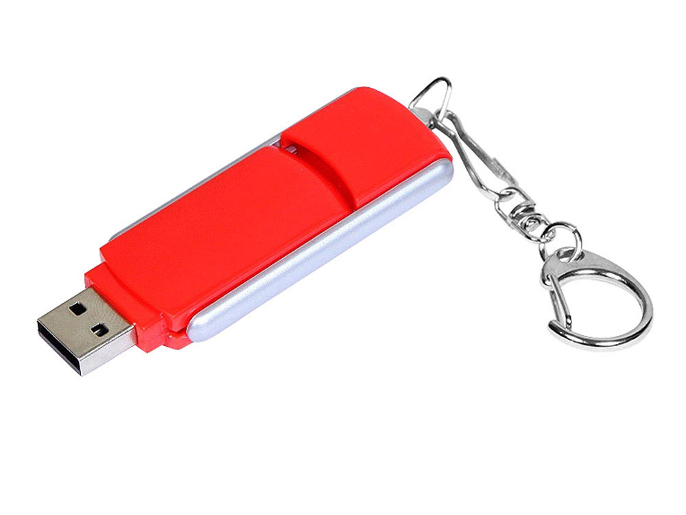 Промо флеш-накопитель USB 2.0 на 8 Гб с выдвижным корпусом прямоугольной формы