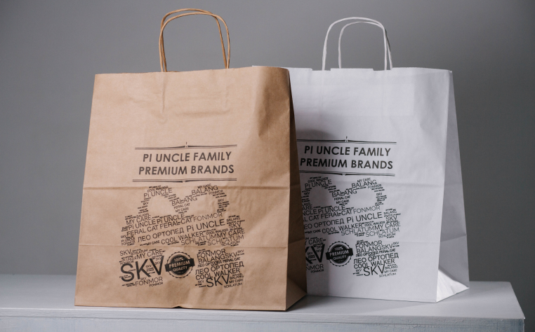 Крафт пакет, крученые ручки, 45*15*35 см (ш*г*в), крафт бурый 90 гр.