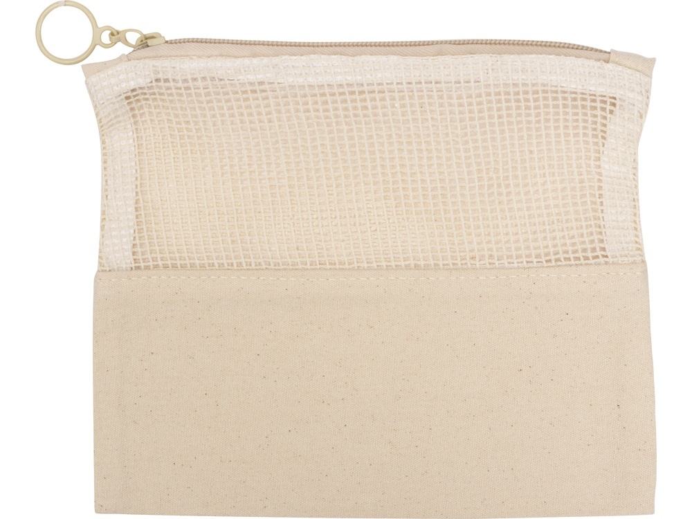 Косметичка Mesh хлопковая с сетчатой вставкой