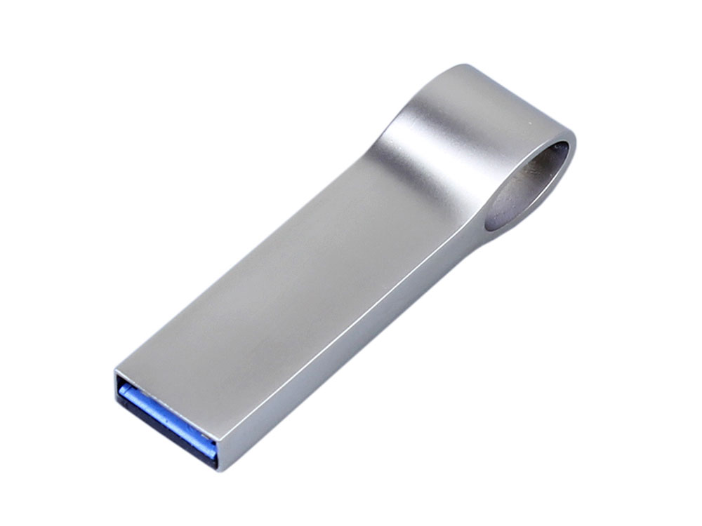 Флеш-накопитель USB 3.0 на 128 Гб с компактным чипом и боковым отверстием под цепочку