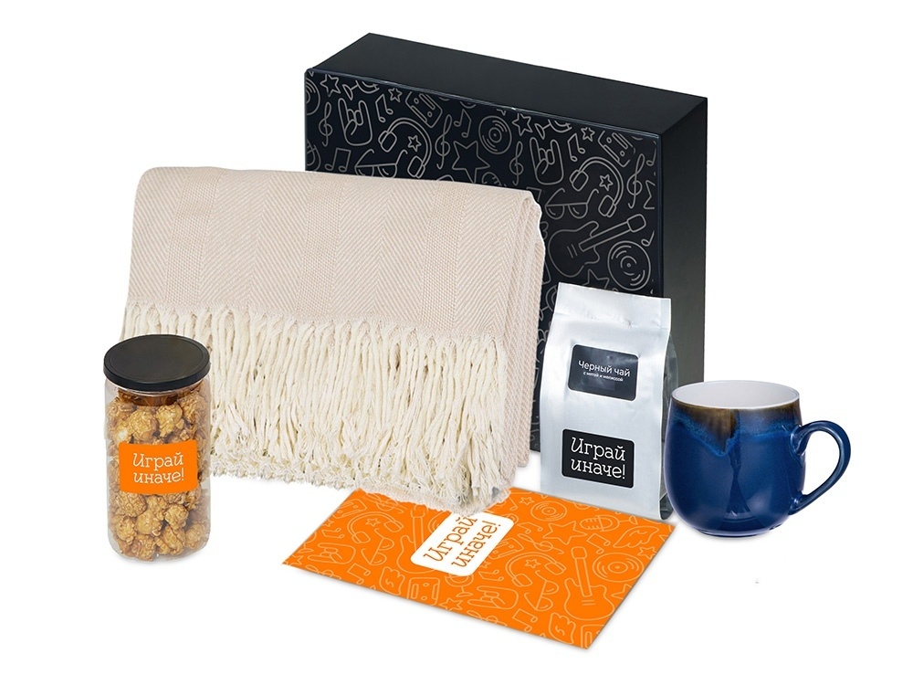 Подарочный набор Re:y. Haven  с пледом, кружкой и чаем