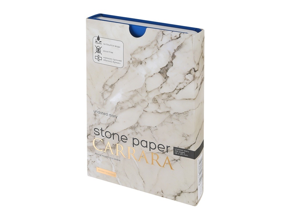 Ежедневник с каменной бумагой недатированный А5 Carrara