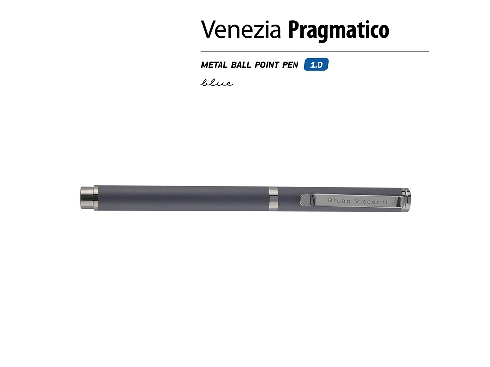 Ручка металлическая шариковая Venezia Pragmatico софт-тач