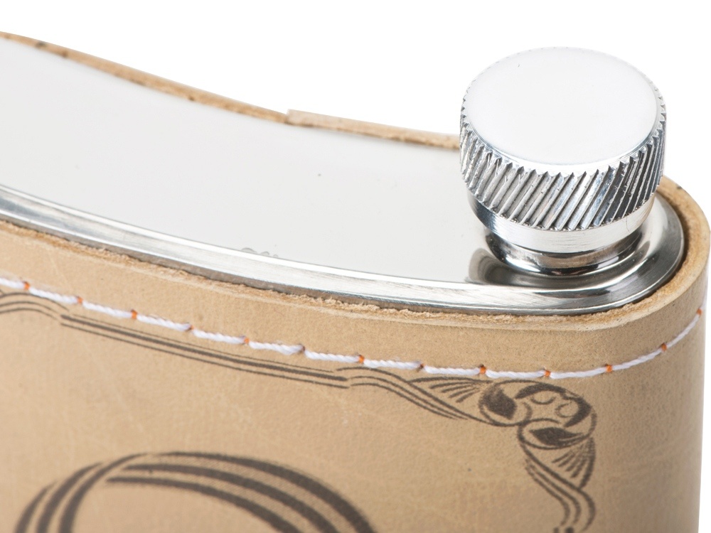 Фляга в кожаном чехле, 250 мл