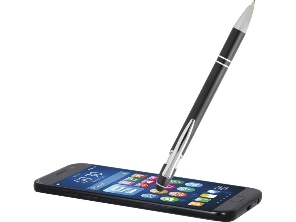 Ручка шариковая с серебристой отделкой Kish