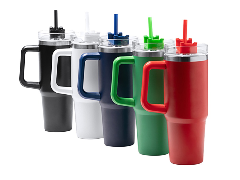 Термокружка Крэнстон с трубочкой и поворотной крышкой, 850 мл