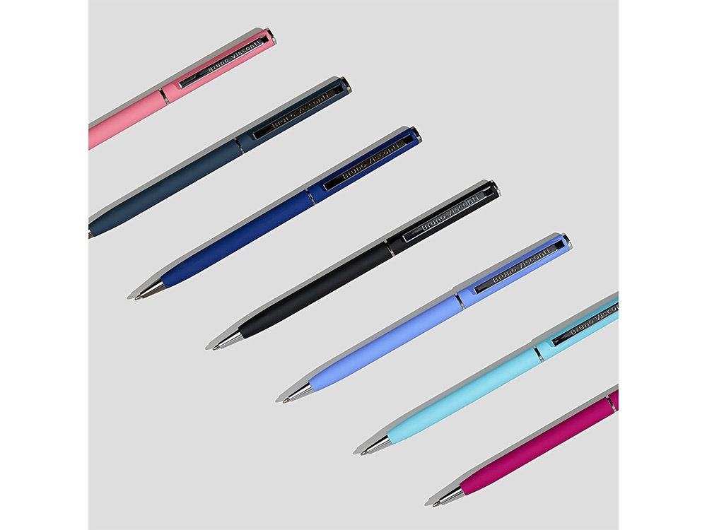 Ручка металлическая шариковая Palermo, софт-тач