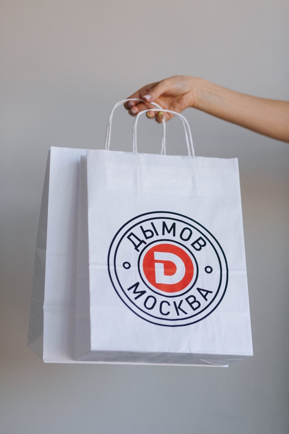 Пакет крафт, крученые ручки, 32*18*37 см (ш*г*в), белый 80 гр.