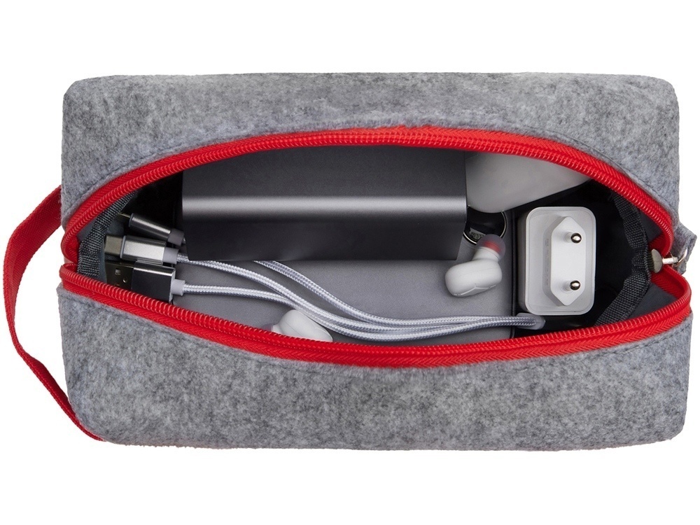 Органайзер для электроники и проводов Felt из RPET-фетра с ручкой